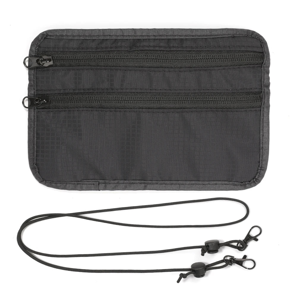 RFID Blocking Neck Wallet – Family Passport Holder Organizer Travel Passport Wallet Richie's Black