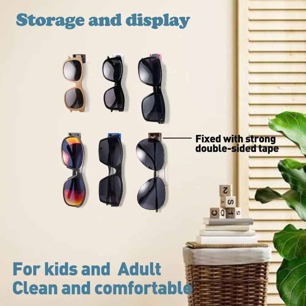 6-Pack Adhesive Glasses Holder Wall Mount Sunglass Organizer Glasses Organizer Richie's