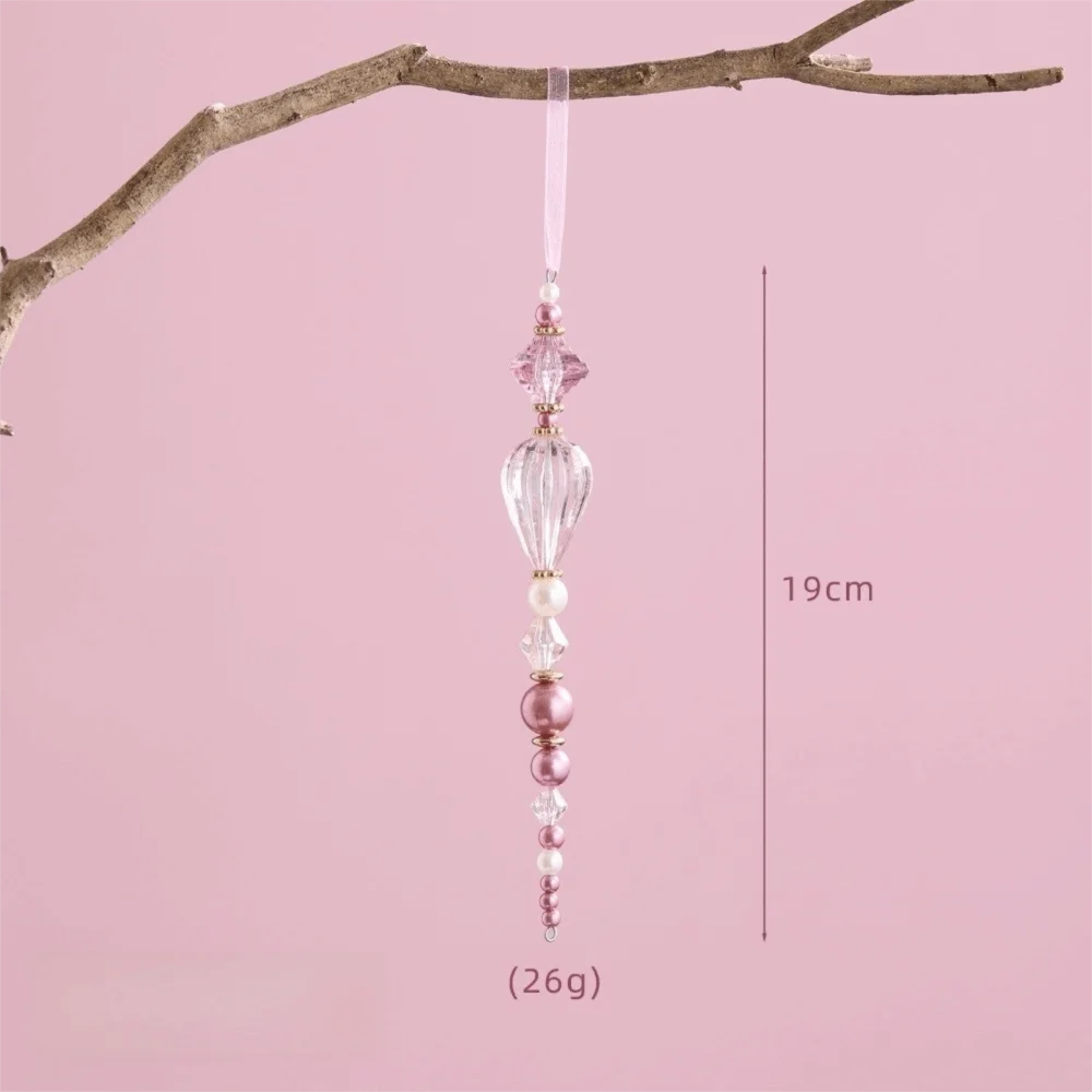 Pink Acrylic Crystal Pendant Christmas Tree Hanging Ornament Christmas Tree Ornament Richie's A