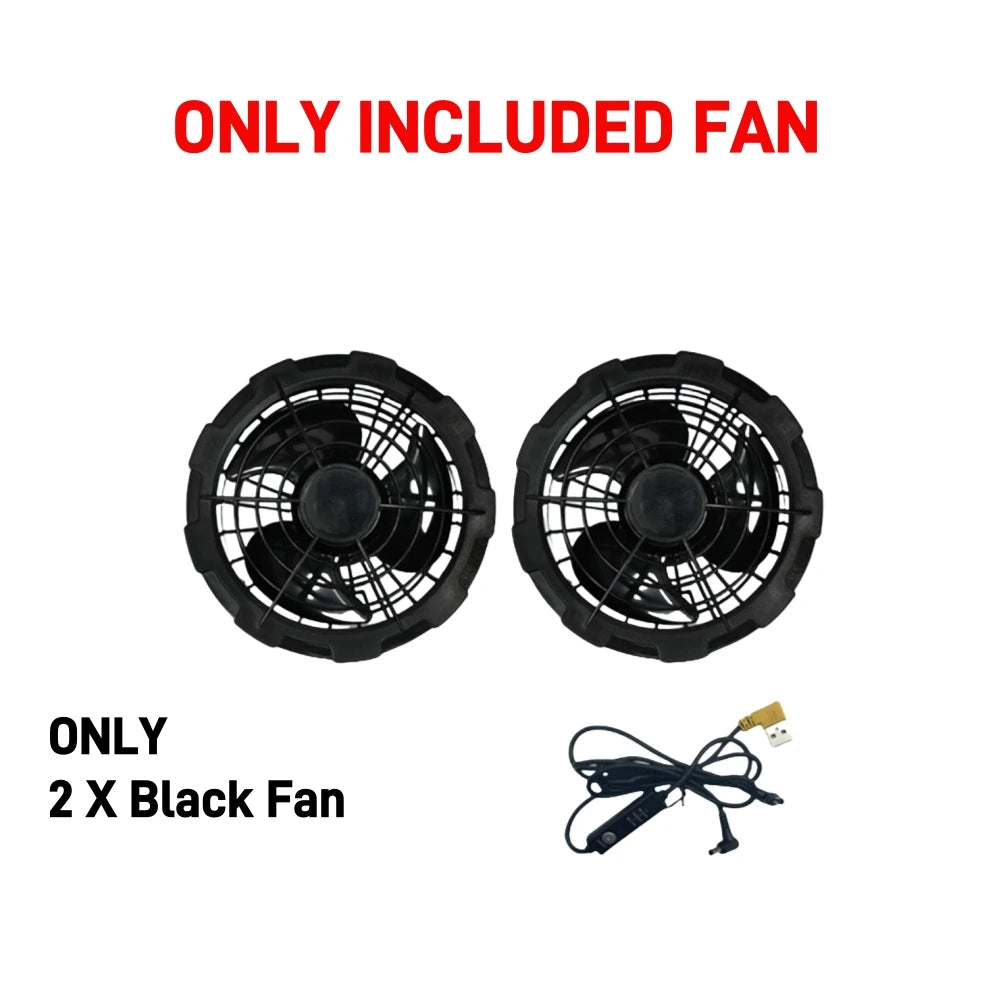 APWIKOGER Cooling Fan Vest – USB Wearable Vest for Summer Outdoor Cooling Fan Vest Richie's Only Black 2 fan