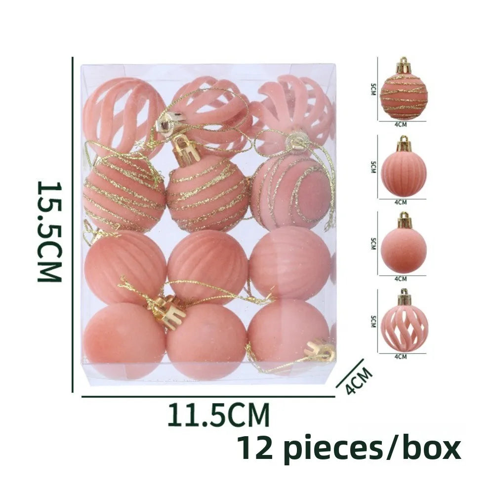 12pcs Foam Christmas Ball Ornaments 6cm Xmas Tree Pendants Christmas Ornaments Richie's