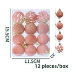 12pcs Foam Christmas Ball Ornaments 6cm Xmas Tree Pendants Christmas Ornaments Richie's