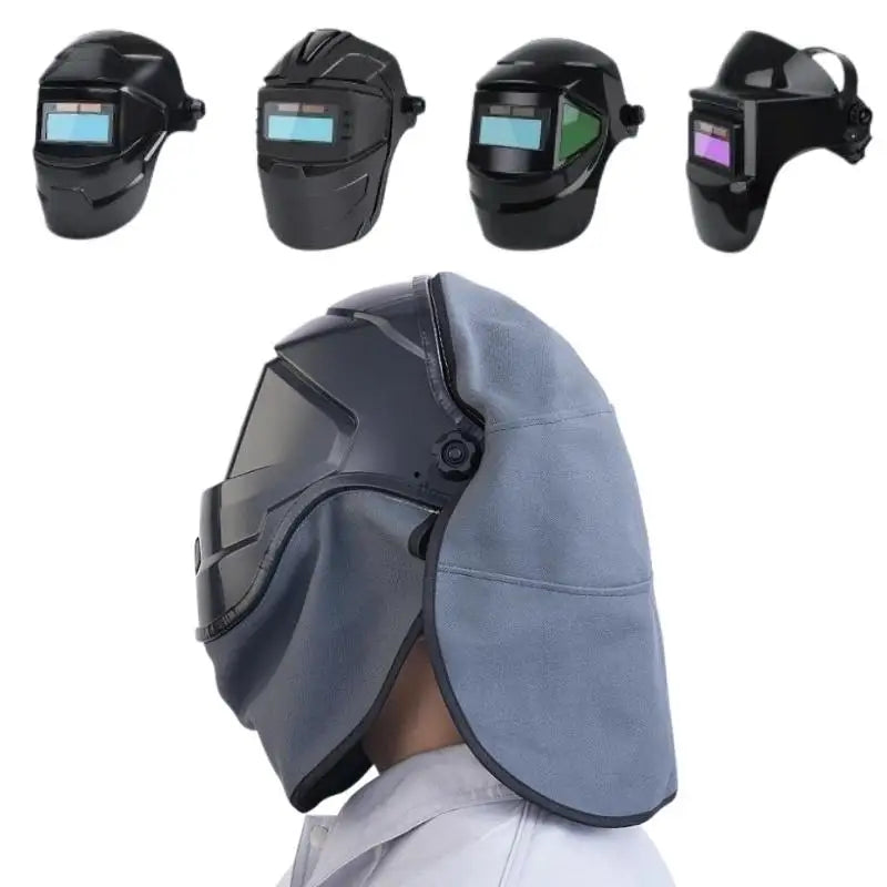 Welding Helmet Cover with Bib – Flame Retardant Anti-Splash Welding Helmet Cover Richie's