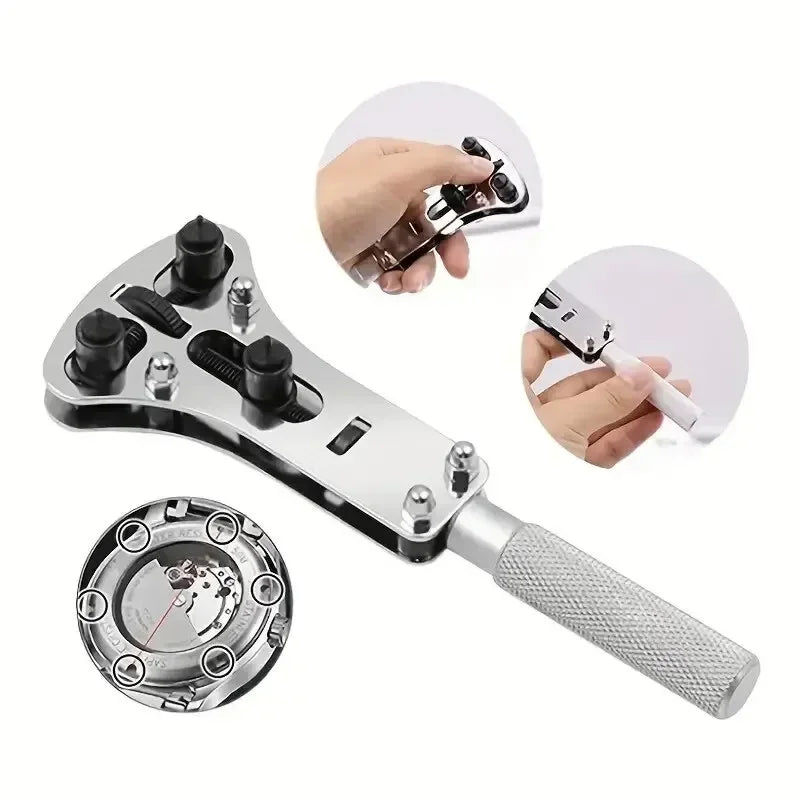 3 Claw Adjustable Watch Case Opener & Battery Tool Kit Watch Repair Tool Richie's