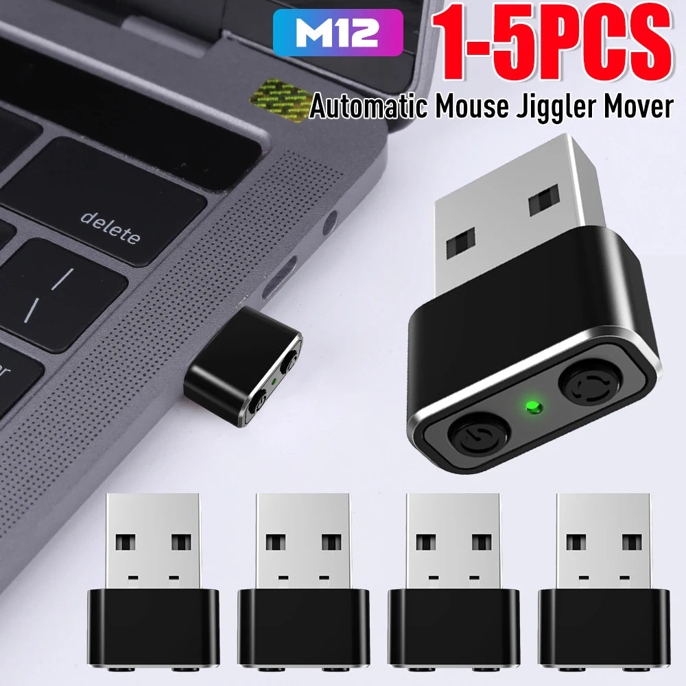 USB Mouse Jiggler – 3 Modes, Plug & Play, Keeps PC Active USB Mouse Jiggler Richie's