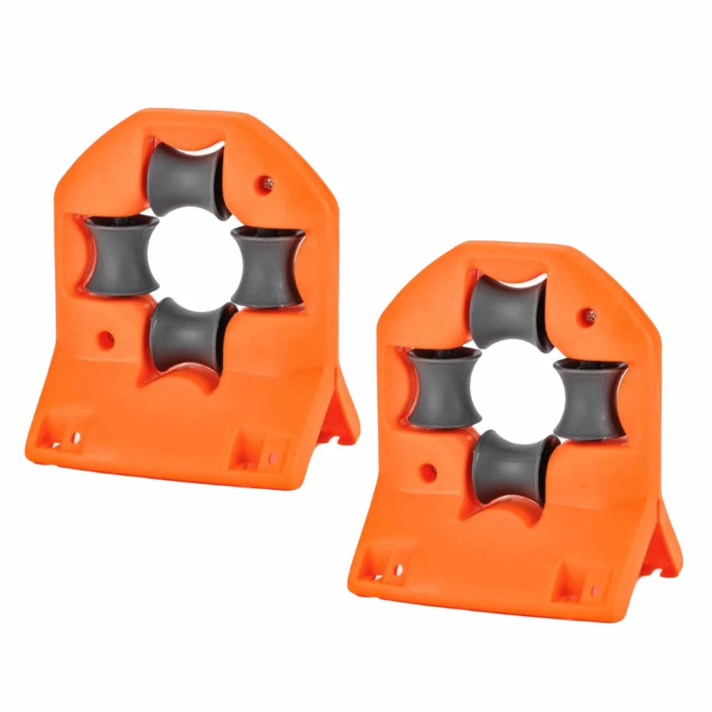 2-Pack Orange Wall-Mounted Garden Hose Roller Guide Holder Garden Hose Holder Richie's