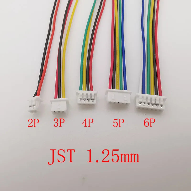 10Pcs JST Female Connectors SH GH PH XH 2–6 Pin Wire Cables Wire Cable Connector Richie's