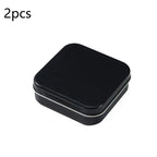 2Pcs Square Metal Storage Tins with Sealed Hinged Lids Metal Storage Tins Richie's A4