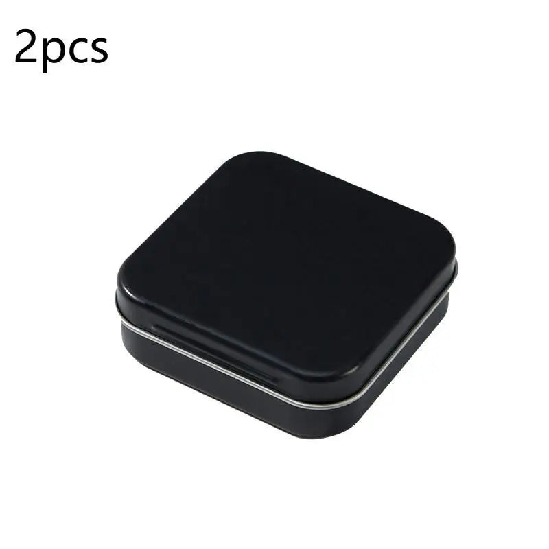 2Pcs Square Metal Storage Tins with Sealed Hinged Lids Metal Storage Tins Richie's A4