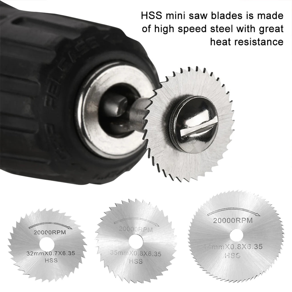 Mini Circular Saw Blade Set 11/30/32pc – Rotary Tool Cutting Discs Rotary Tool Accessories Richie's