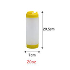Double Head Squeeze Sauce Bottles 16oz 20oz 24oz | Food-Safe PP Squeeze Sauce Bottles Richie's yellow-20oz