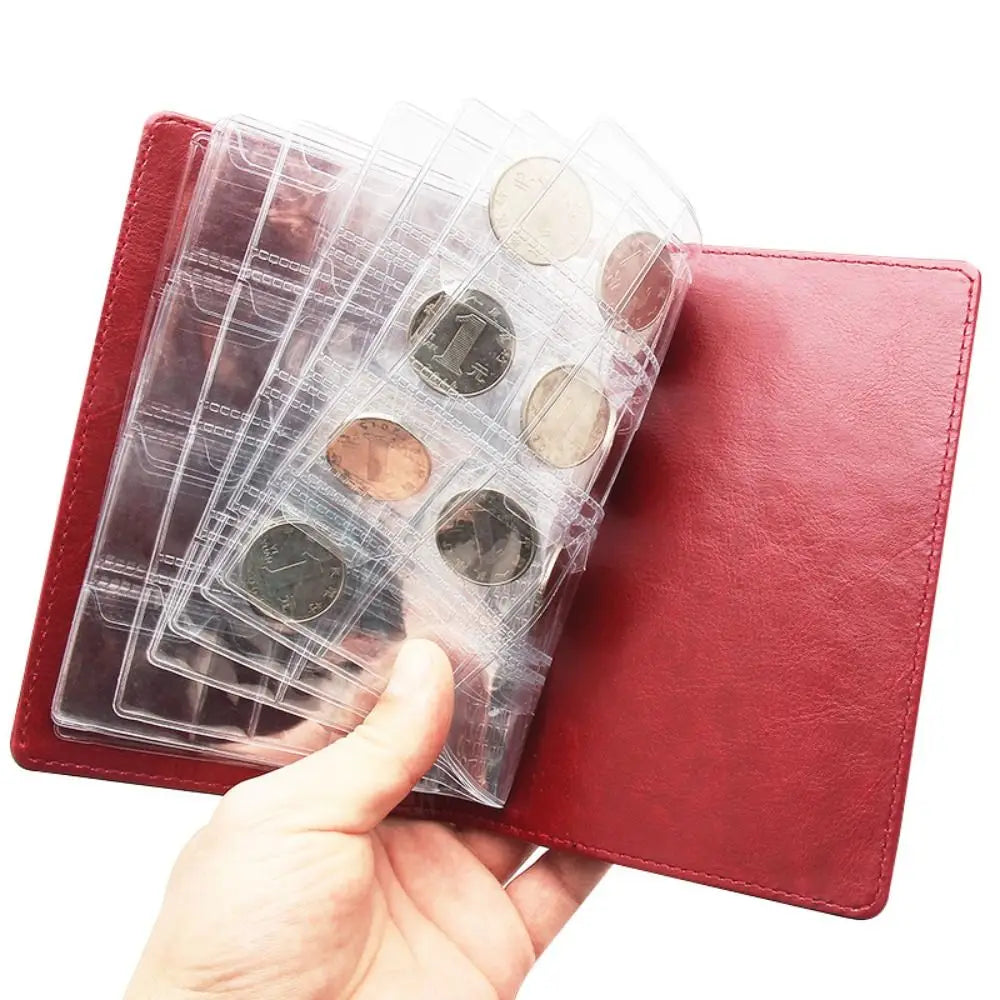 PU Leather Coin Album 120 Pockets – Crown & Rose Design Coin Collection Album Richie's