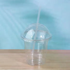 Clear Disposable PET Cups with Lids & Straws – 10 Pack Set Disposable Drinkware Set Richie's