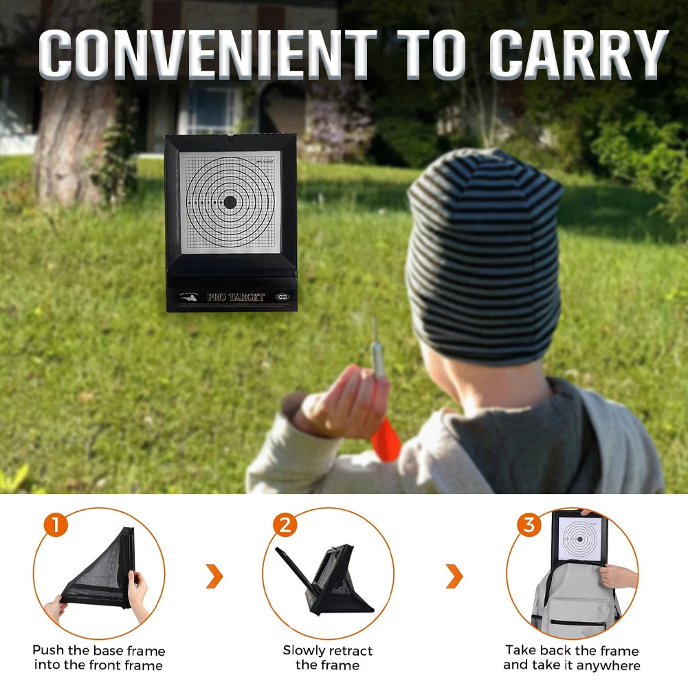 Airsoft Target Trap + 10 Paper Targets | Backyard Practice Set Airsoft Target Set Richie's