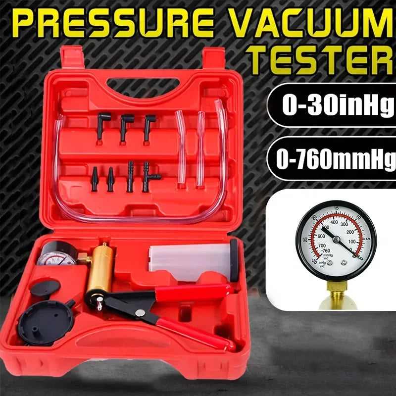 Vacuum Gauge Pistol Pump & Brake Fluid Bleeder Kit | Aluminum Brake Bleeder Pump Kit Richie's