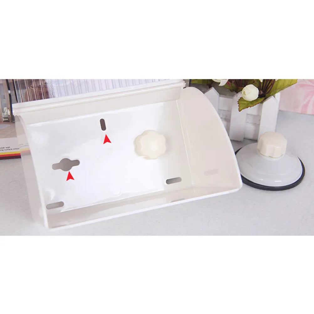 Waterproof Bathroom Tissue Box Holder with Cover & Shelf Bathroom Tissue Holder Richie's