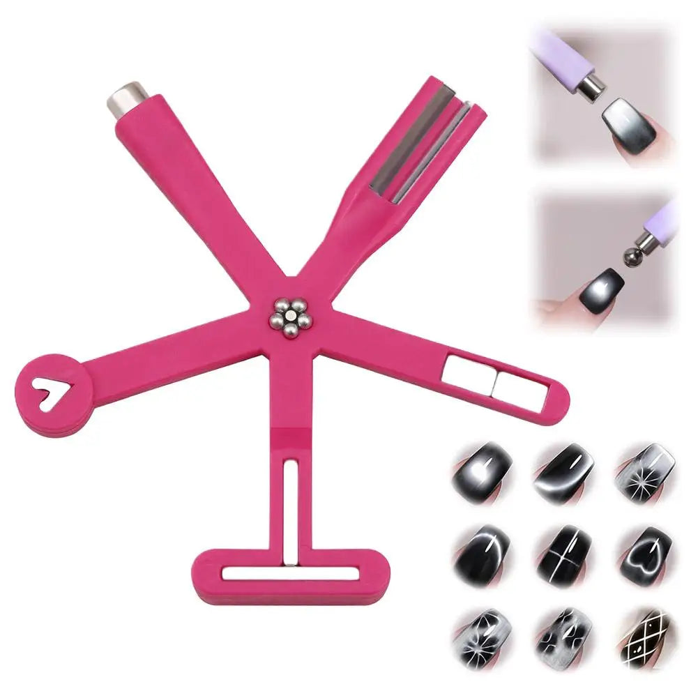 8-in-1 Cat Eye Nail Magnet Tool | Starfish Gel Polish Stick Nail Art Magnet Richie's pink