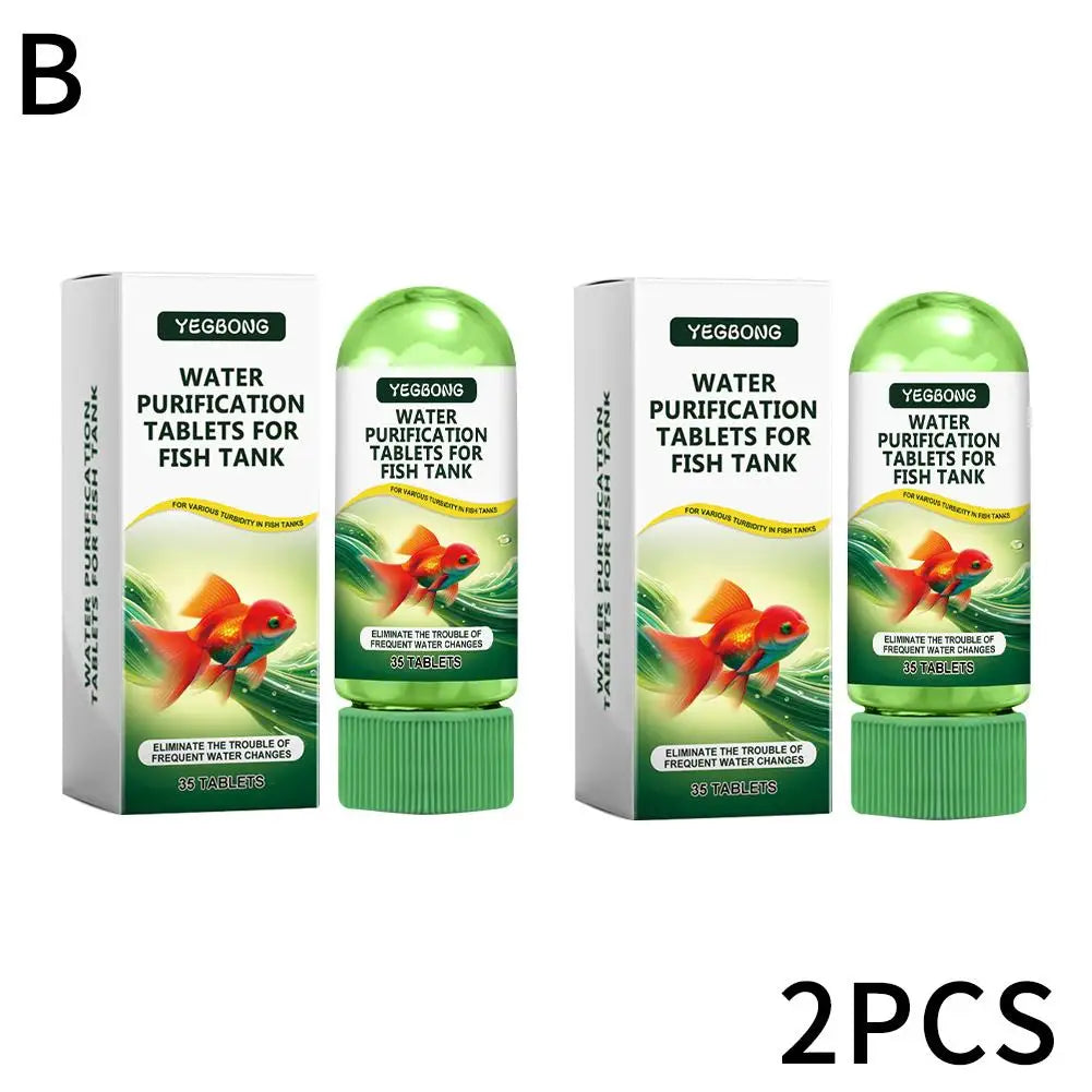 Aquarium Water Purification Tablets – Algae Remover & Clarifier Aquarium Water Tablets Richie's 2 PCS