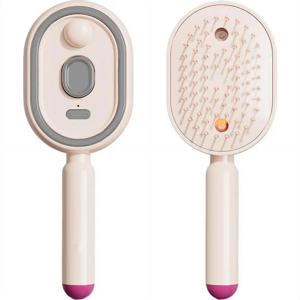 Electric Massage Comb with Spray Mist – Detangling Scalp Brush Electric Hair Brush Richie's Pink