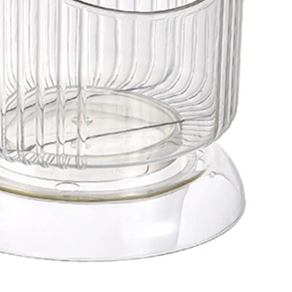 Transparent Makeup Brush Holder & Pen Organizer – 3-Slot Cup Desk & Brush Organizer Richie's