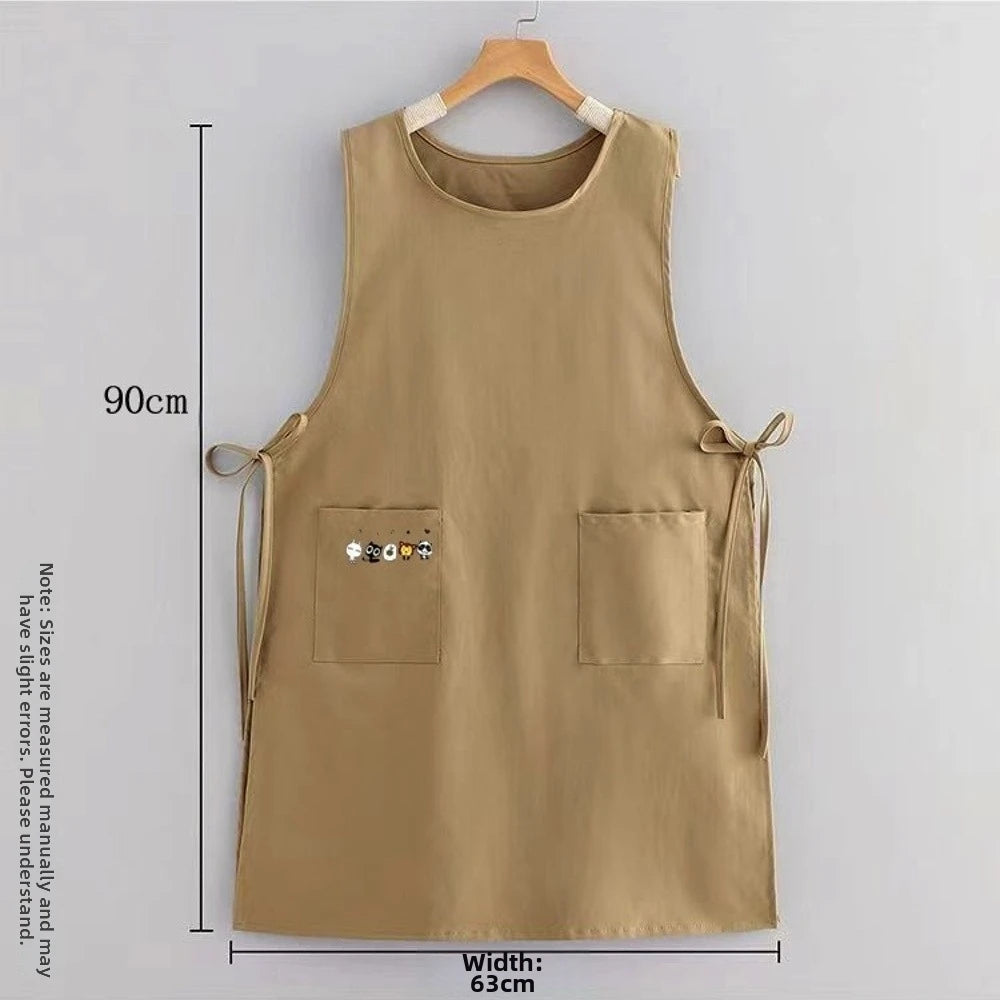 Waterproof Long Vest Apron with Pockets | Kitchen & Art Kitchen Apron Richie's