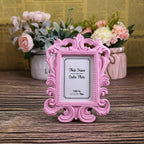 Retro Resin Square Wedding Photo Frame – Home Décor Gift Decorative Photo Frame Richie's Pink