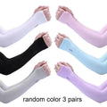 3 Pairs Breathable UV Arm Sleeves for Cycling & Outdoors Cycling Arm Sleeves Richie's random color 3 pairs