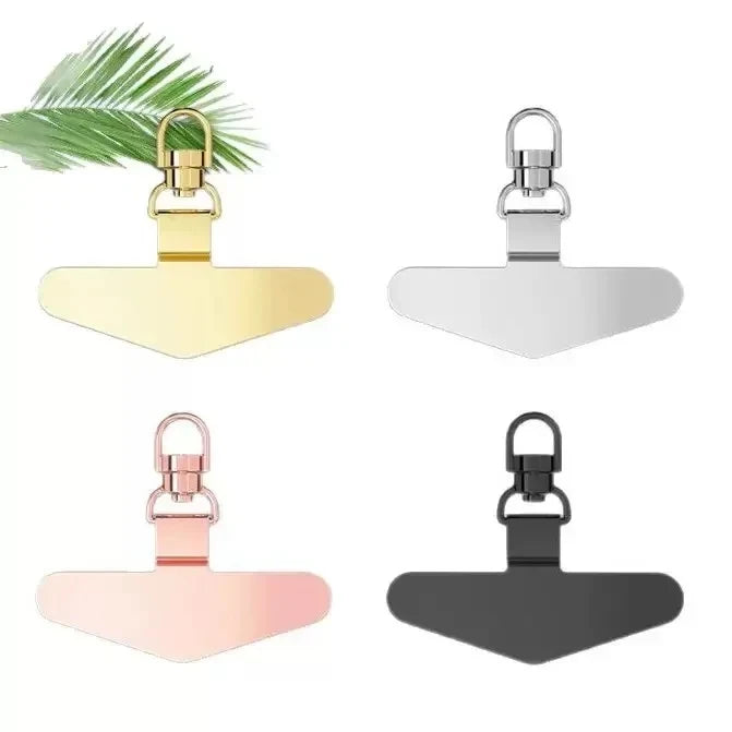 360° Rotatable Stainless Steel Phone Lanyard Clip Connector Phone Lanyard Clip Richie's random color 2ps