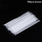 Clear Disposable PET Cups with Lids & Straws – 10pc Set Disposable Party Cups Richie's 100Pcs Straw