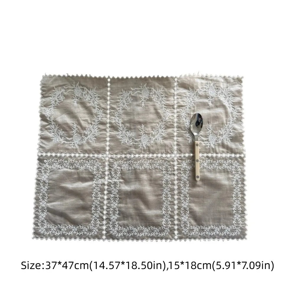 Floral Embroidered Lace Placemats | French Style Table Mats Lace Placemat Richie's