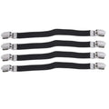 4-Pack Adjustable Bed Sheet Fasteners & Mattress Corner Clips Bed Sheet Fasteners Richie's 4Pcs Black