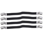 4-Pack Adjustable Bed Sheet Fasteners & Mattress Corner Clips Bed Sheet Fasteners Richie's 4Pcs Black