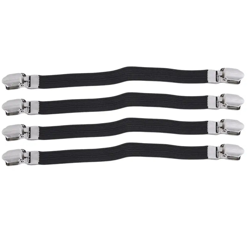4-Pack Adjustable Bed Sheet Fasteners & Mattress Corner Clips Bed Sheet Fasteners Richie's 4Pcs Black