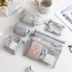 6-Pack Transparent Mesh Coin Purse Set – Travel Organizer Coin Purse Set Richie's GRAY 6pcs