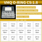 NBR Silicone FKM O-Ring Repair Kit – 1.8mm & 2.65mm Gasket Set O-Ring Repair Kit Richie's 84-VW-BW125M