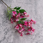 Artificial Peach Blossom Branch 49cm | Faux Floral Home Decor Artificial Flower Branch Richie's Rose Red