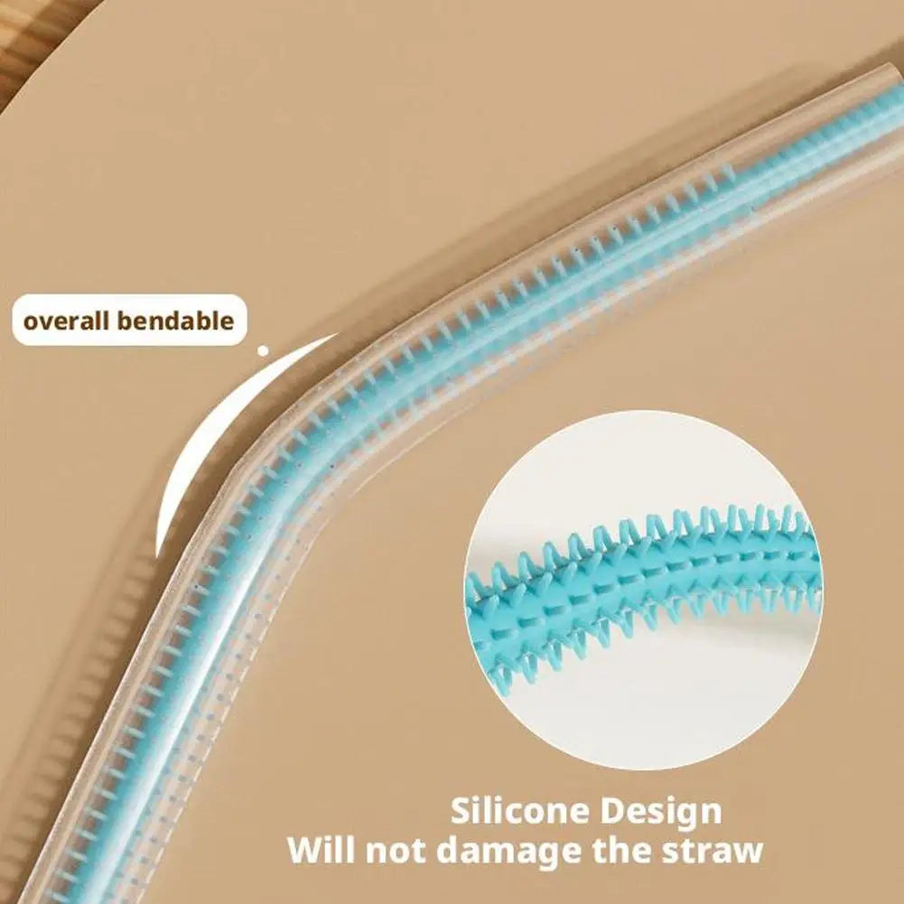 2PCS Silicone Straw Cleaning Brushes 25cm – Food-Grade 6mm & 9mm Straw Cleaning Brush Richie's