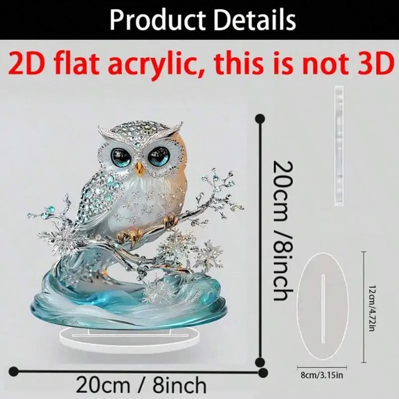 2D Anime Owl Statue Acrylic Desktop Decor & Gift Figurine Decorative Figurine Richie's 4