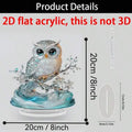 2D Anime Owl Statue Acrylic Desktop Decor & Gift Figurine Decorative Figurine Richie's 4