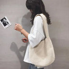Women's Large Knit Tote Bag – Shoulder & Crossbody Handbag Women's Tote Bag Richie's Creamy-white