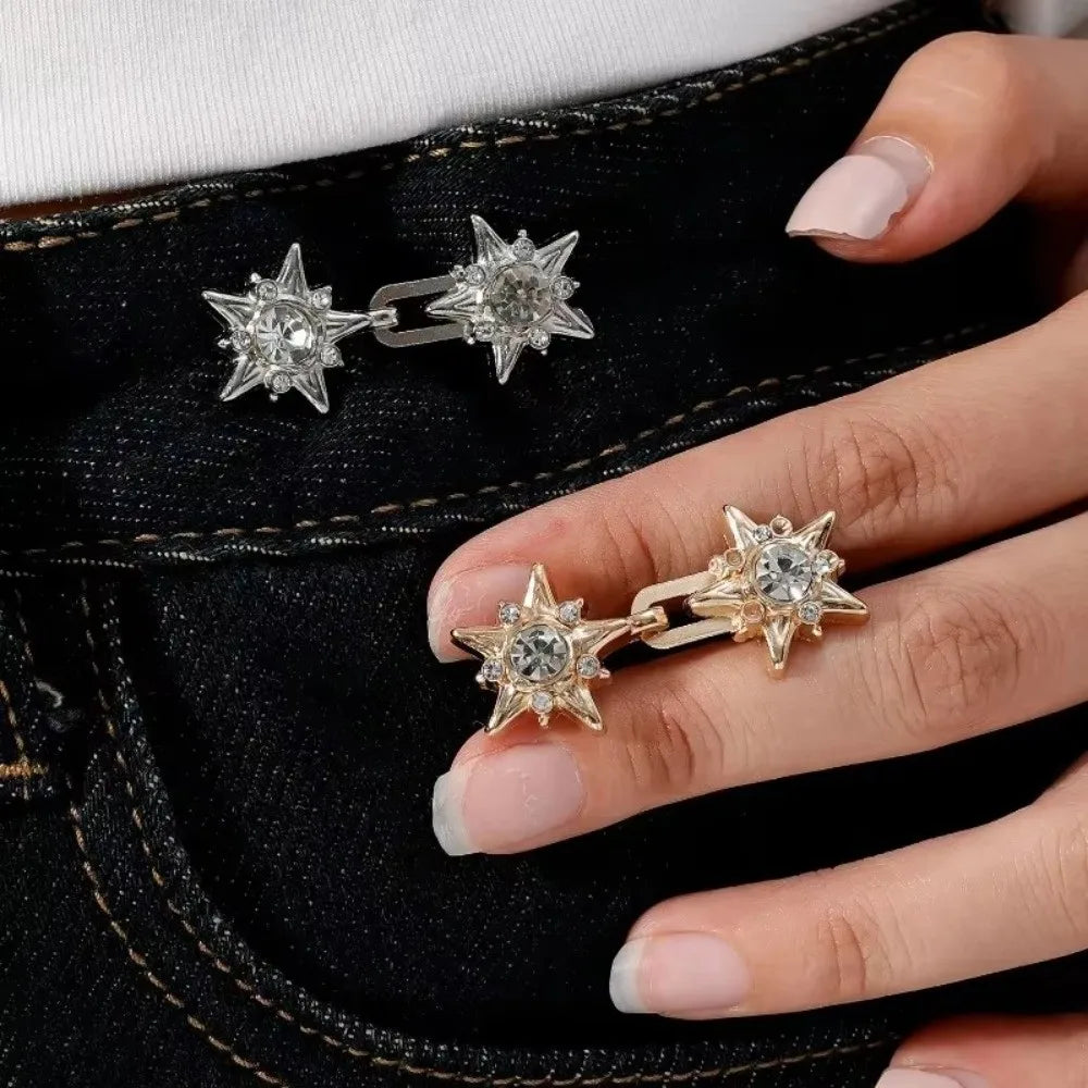 Star & Butterfly Jeans Waist Adjuster Pins – Metal Buttons Waist Adjuster Pins Richie's