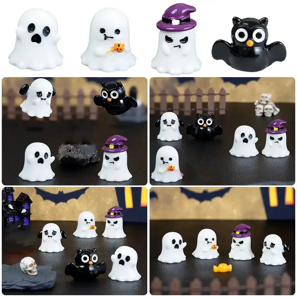 Halloween Miniature Pumpkin Ghost Figurine Desk Ornament Decor Halloween Figurine Richie's