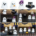 Halloween Miniature Pumpkin Ghost Figurine Desk Ornament Decor Halloween Figurine Richie's