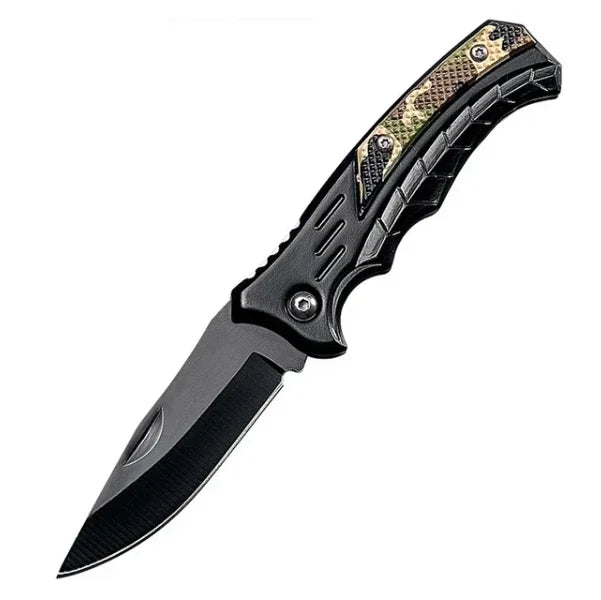 Folding Fillet Knife Stainless Steel PP Handle – Fishing & Camping Folding Fillet Knife Richie's army green
