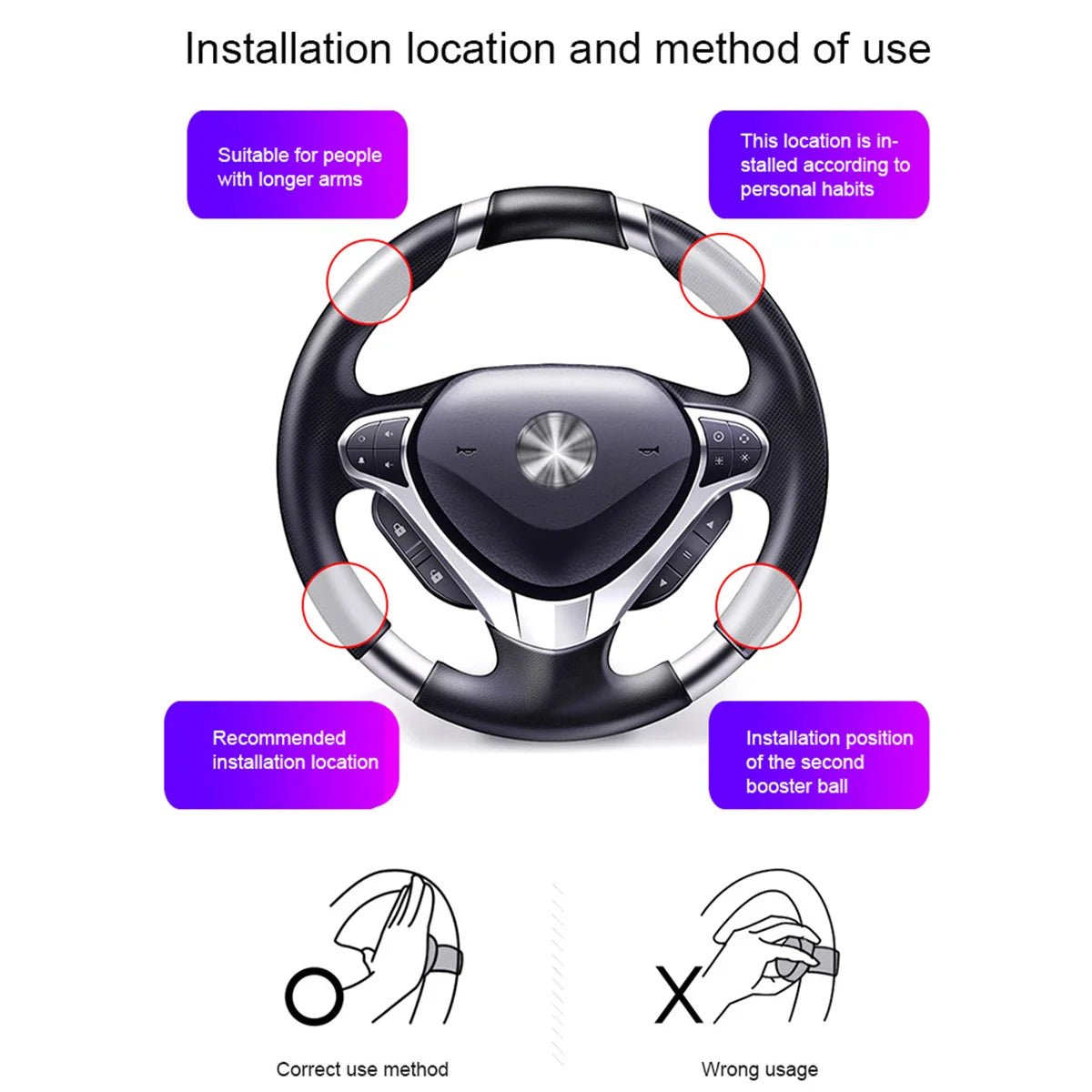 Universal Steering Wheel Spinner Knob – Car, Truck & Tractor Steering Wheel Knob Richie's