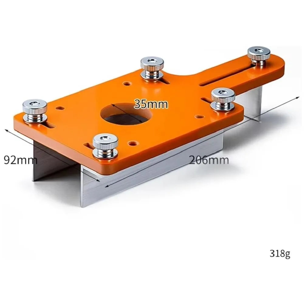 Wood Router Slotting Locator – Aluminum Trimmer Base Bracket Router Base Bracket Richie's With stopper