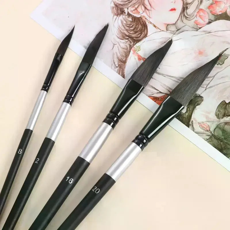 4-Piece Nylon Art Paint Brush Set | Sizes 8–20 for DIY & Crafts Art Paint Brush Set Richie's
