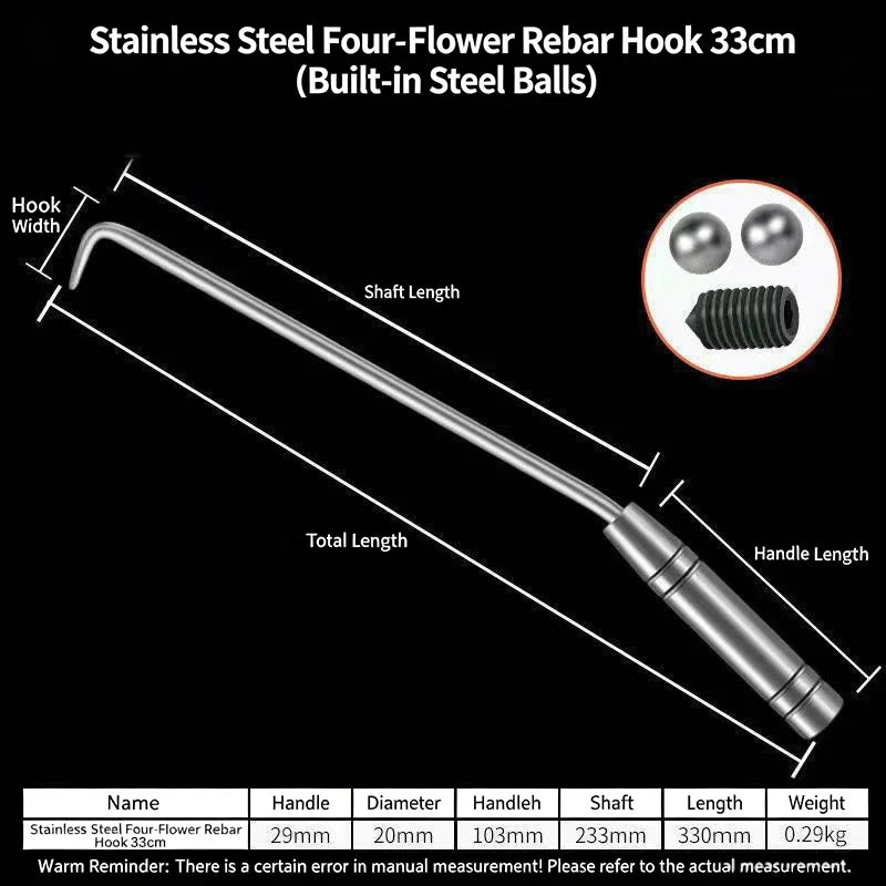 Stainless Steel Rebar Tie Wire Twister Hook 21–33cm Rebar Wire Twister Richie's 33CM