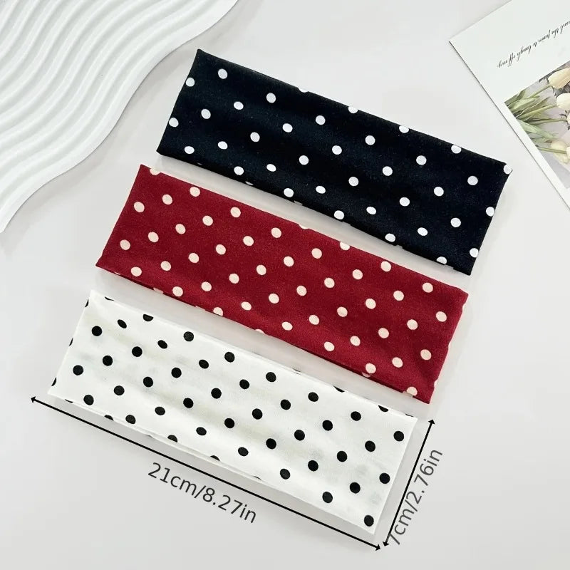Polka Dot Sports Headband for Women – Sweat-Wicking Yoga Gym Sports Headband Richie's