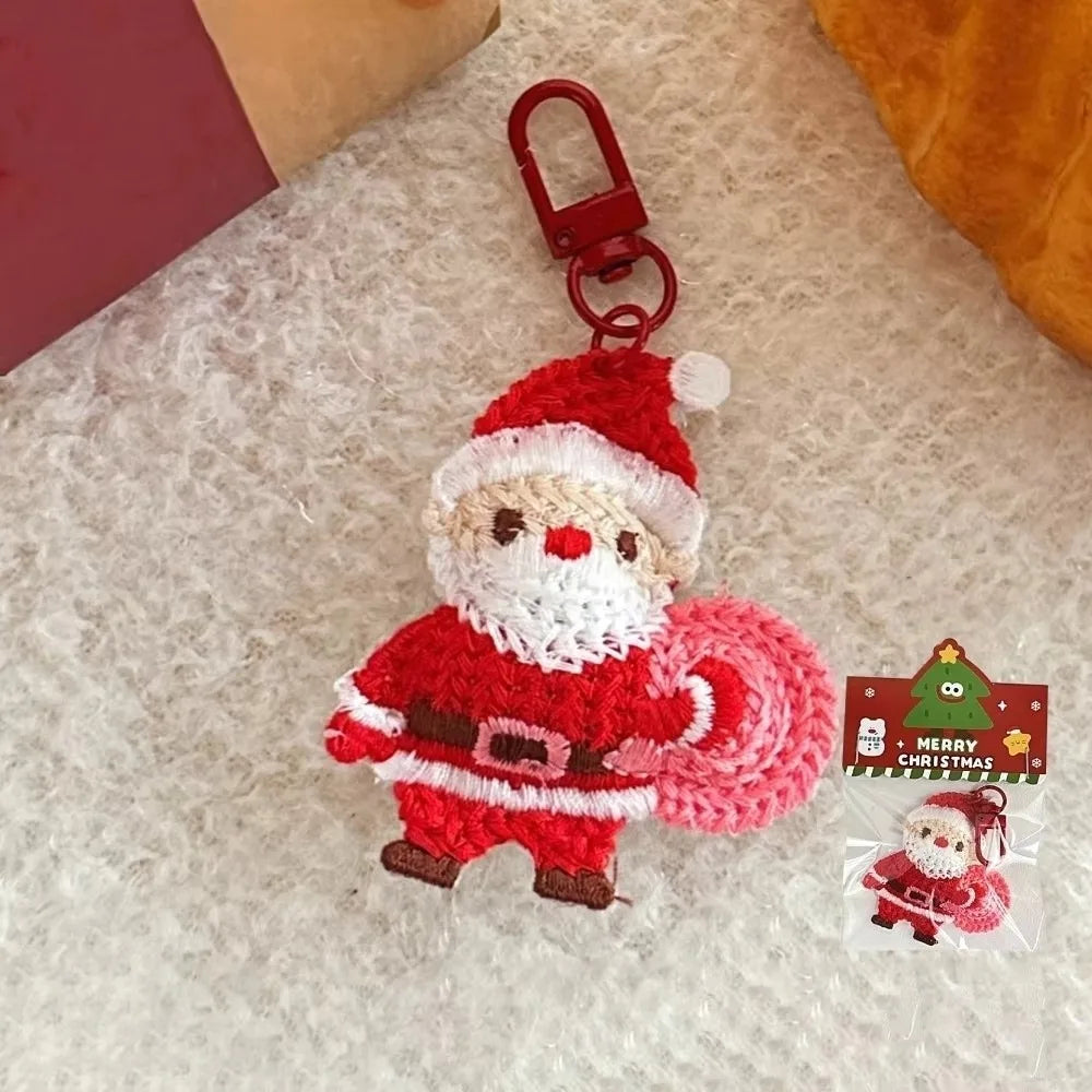 Handmade Christmas Woven Pendant Keychain – Santa & Tree Gift Christmas Keychain Pendant Richie's 6